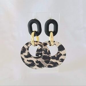 New cheetah print earrings
